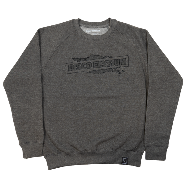 Gray sweatshirt with ’Hood River’ text printed on the front.