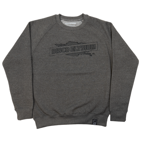 Gray sweatshirt with ’Hood River’ text printed on the front.