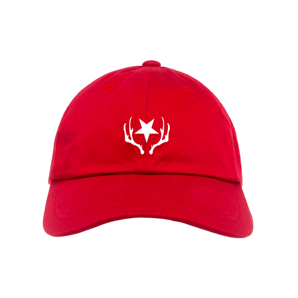 STAR & ANTLERS RED CAP